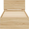 vidaXL - Bedframe - met - hoofdbord - zonder - matras - sonoma - eiken - 90x200 - cm