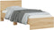 vidaXL - Bedframe - met - hoofdbord - zonder - matras - sonoma - eiken - 90x200 - cm