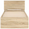 vidaXL - Bedframe - met - hoofdbord - zonder - matras - sonoma - eiken - 90x200 - cm