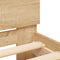 vidaXL - Bedframe - met - hoofdbord - zonder - matras - sonoma - eiken - 75x190 - cm