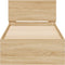 vidaXL - Bedframe - met - hoofdbord - zonder - matras - sonoma - eiken - 90x200 - cm