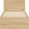 vidaXL - Bedframe - met - hoofdbord - zonder - matras - sonoma - eiken - 75x190 - cm