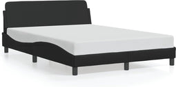 vidaXL - Bedframe - met - hoofdeind - kunstleer - zwart - 140x190 - cm