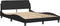 vidaXL - Bedframe - met - hoofdeind - kunstleer - zwart - 140x190 - cm