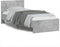 vidaXL - Bedframe - met - hoofdeinde - bewerkt - hout - betongrijs - 90x190 - cm