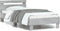 vidaXL - Bedframe - met - hoofdeinde - bewerkt - hout - betongrijs - 90x200 - cm
