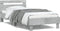vidaXL - Bedframe - met - hoofdeinde - bewerkt - hout - betongrijs - 100x200 - cm