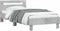 vidaXL - Bedframe - met - hoofdeinde - bewerkt - hout - betongrijs - 100x200 - cm