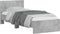 vidaXL - Bedframe - met - hoofdeinde - bewerkt - hout - betongrijs - 90x190 - cm