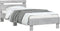 vidaXL - Bedframe - met - hoofdeinde - bewerkt - hout - betongrijs - 90x200 - cm