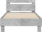 vidaXL - Bedframe - met - hoofdeinde - bewerkt - hout - betongrijs - 100x200 - cm