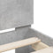 vidaXL - Bedframe - met - hoofdeinde - bewerkt - hout - betongrijs - 100x200 - cm