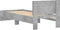 vidaXL - Bedframe - met - hoofdeinde - bewerkt - hout - betongrijs - 90x190 - cm