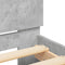 vidaXL - Bedframe - met - hoofdeinde - bewerkt - hout - betongrijs - 90x190 - cm