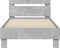 vidaXL - Bedframe - met - hoofdeinde - bewerkt - hout - betongrijs - 90x200 - cm