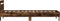 vidaXL - Bedframe - met - hoofdeinde - bewerkt - hout - gerookt - eiken - 100x200 - cm