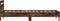 vidaXL - Bedframe - met - hoofdeinde - bewerkt - hout - gerookt - eiken - 90x190 - cm