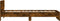 vidaXL - Bedframe - met - hoofdeinde - bewerkt - hout - gerookt - eiken - 100x200 - cm