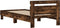 vidaXL - Bedframe - met - hoofdeinde - bewerkt - hout - gerookt - eiken - 100x200 - cm