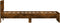 vidaXL - Bedframe - met - hoofdeinde - bewerkt - hout - gerookt - eiken - 90x200 - cm