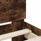 vidaXL - Bedframe - met - hoofdeinde - bewerkt - hout - gerookt - eiken - 90x200 - cm