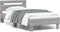 vidaXL - Bedframe - met - hoofdeinde - bewerkt - hout - grijs - sonoma - 90x200 - cm