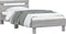 vidaXL - Bedframe - met - hoofdeinde - bewerkt - hout - grijs - sonoma - 100x200 - cm