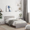 vidaXL - Bedframe - met - hoofdeinde - bewerkt - hout - grijs - sonoma - 100x200 - cm
