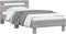 vidaXL - Bedframe - met - hoofdeinde - bewerkt - hout - grijs - sonoma - 90x190 - cm