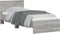 vidaXL - Bedframe - met - hoofdeinde - bewerkt - hout - grijs - sonoma - 90x190 - cm
