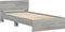 vidaXL - Bedframe - met - hoofdeinde - bewerkt - hout - grijs - sonoma - 100x200 - cm