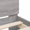 vidaXL - Bedframe - met - hoofdeinde - bewerkt - hout - grijs - sonoma - 100x200 - cm