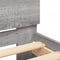 vidaXL - Bedframe - met - hoofdeinde - bewerkt - hout - grijs - sonoma - 100x200 - cm