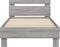 vidaXL - Bedframe - met - hoofdeinde - bewerkt - hout - grijs - sonoma - 90x200 - cm