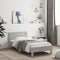vidaXL - Bedframe - met - hoofdeinde - bewerkt - hout - grijs - sonoma - 100x200 - cm
