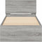 vidaXL - Bedframe - met - hoofdeinde - bewerkt - hout - grijs - sonoma - 90x190 - cm