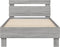 vidaXL - Bedframe - met - hoofdeinde - bewerkt - hout - grijs - sonoma - 100x200 - cm
