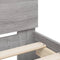 vidaXL - Bedframe - met - hoofdeinde - bewerkt - hout - grijs - sonoma - 90x200 - cm