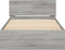 vidaXL - Bedframe - met - hoofdeinde - bewerkt - hout - grijs - sonoma - 100x200 - cm