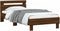 vidaXL - Bedframe - met - hoofdeinde - bewerkt - hout - bruineikenkleur - 90x200 - cm