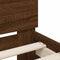 vidaXL - Bedframe - met - hoofdeinde - bewerkt - hout - bruineikenkleur - 90x200 - cm