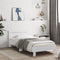 vidaXL - Bedframe - met - hoofdeinde - bewerkt - hout - wit - 90x190 - cm