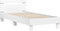 vidaXL - Bedframe - met - hoofdeinde - bewerkt - hout - wit - 90x190 - cm