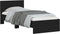 vidaXL - Bedframe - met - hoofdeinde - bewerkt - hout - zwart - 90x190 - cm