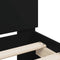 vidaXL - Bedframe - met - hoofdeinde - bewerkt - hout - zwart - 90x190 - cm