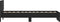 vidaXL - Bedframe - met - hoofdeinde - bewerkt - hout - zwart - 90x190 - cm
