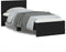 vidaXL - Bedframe - met - hoofdeinde - bewerkt - hout - zwart - 90x200 - cm