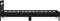 vidaXL - Bedframe - met - hoofdeinde - bewerkt - hout - zwart - 90x200 - cm