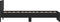 vidaXL - Bedframe - met - hoofdeinde - bewerkt - hout - zwart - 90x200 - cm