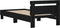 vidaXL - Bedframe - met - hoofdeinde - bewerkt - hout - zwart - 90x200 - cm